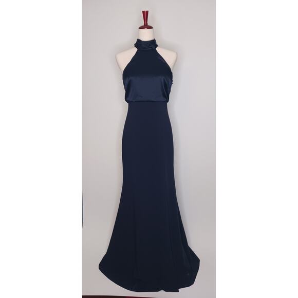 Cinq a Sept Alexandra Turtleneck Halter Gown, NWT, Size 6 - Picture 3 of 16